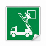 Rettungsschild Rettungsfenster – ISO 7010 – Selbstklebende Folie