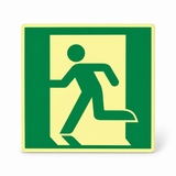 Rettungswegschild links – ISO 7010 – Symbol – Kunststoff langnachleuchtend