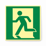 Rettungswegschild links – ISO 7010 – Symbol – Langnachleuchtende Folie