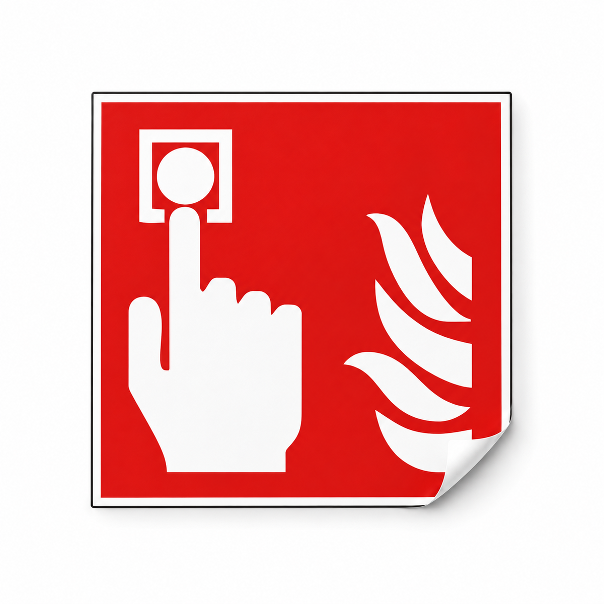 Brandschutzschild Brandmelder – ISO 7010 – Selbstklebende Folie