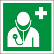 Rettungsschild Arzt E009 – ISO 7010