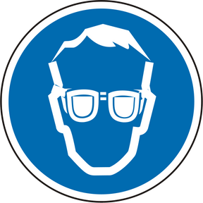Gebotsschild Augenschutz benutzen