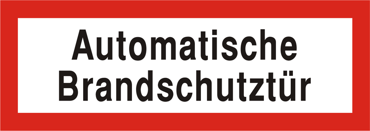 Brandschutzschild "Automatische Brandschutztür"