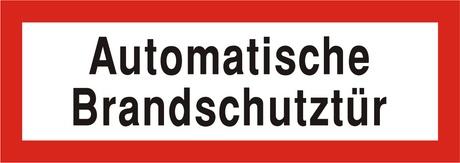 Brandschutzschild "Automatische Brandschutztür"