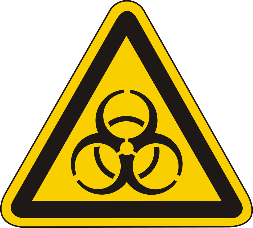 Warnschild Warnung vor Biogefährdung