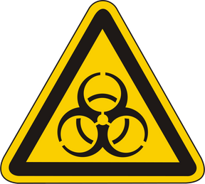 Warnschild Warnung vor Biogefährdung