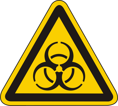 Warnschild Warnung vor Biogefährdung