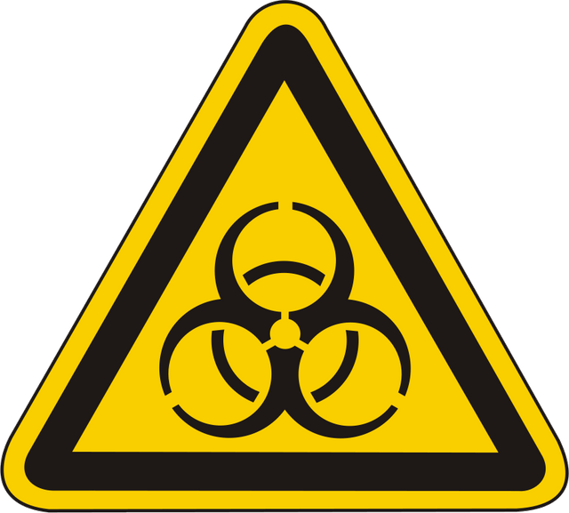 Warnschild Warnung vor Biogefährdung