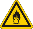 Warnschild Warnung vor brandfördernden Stoffen – ISO 7010