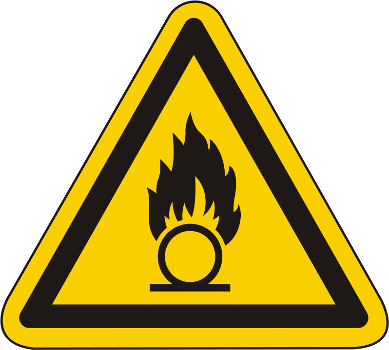 Warnschild Warnung vor brandfördernden Stoffen – ISO 7010