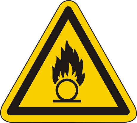 Warnschild Warnung vor brandfördernden Stoffen – ISO 7010
