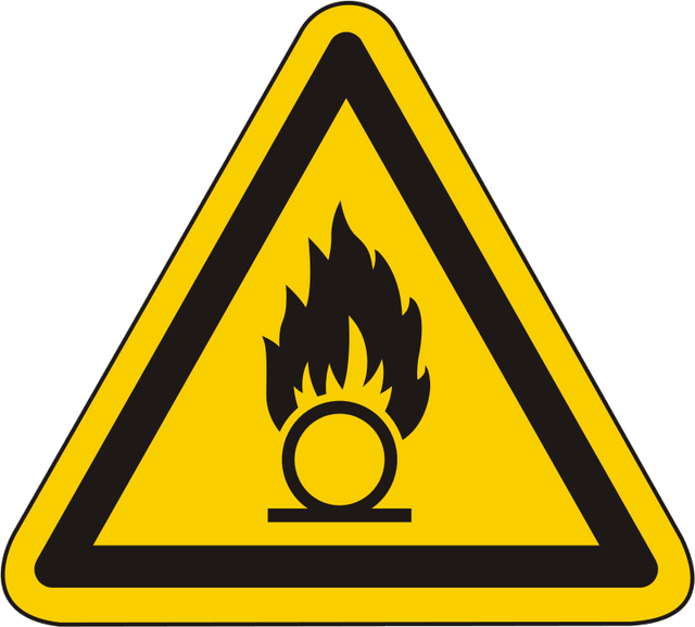 Warnschild Warnung vor brandfördernden Stoffen – ISO 7010