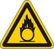Warnschild Warnung vor brandfördernden Stoffen