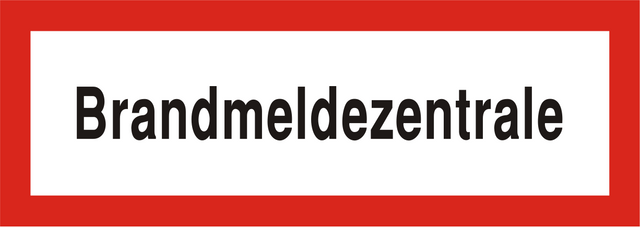 Brandschutzschild "Brandmeldezentrale"