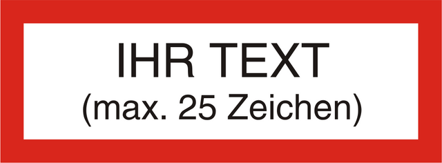 Ihr Text auf UV-echtem Druck 1-farbig max. 25 Zeichen
