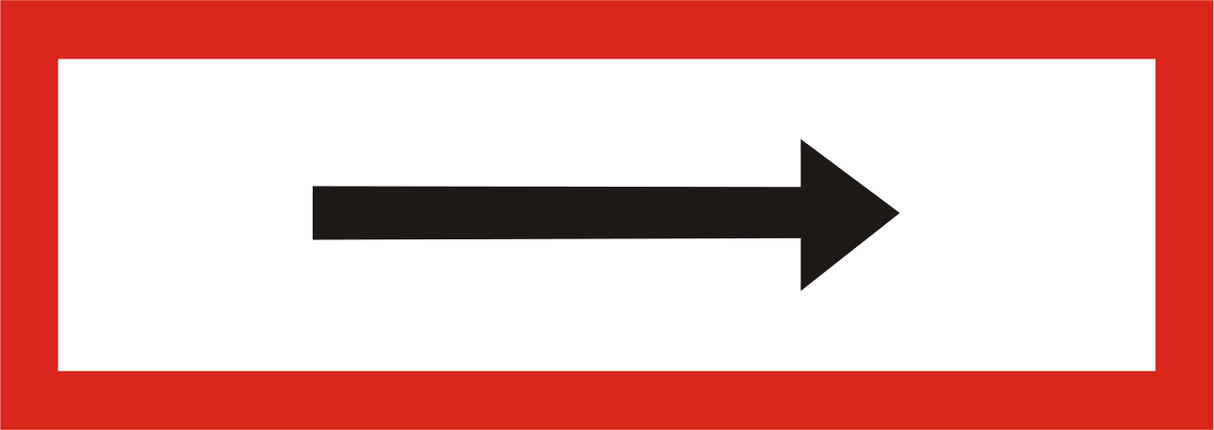 Brandschutzschild mit Zusatzpfeil