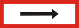 Brandschutzschild mit Zusatzpfeil