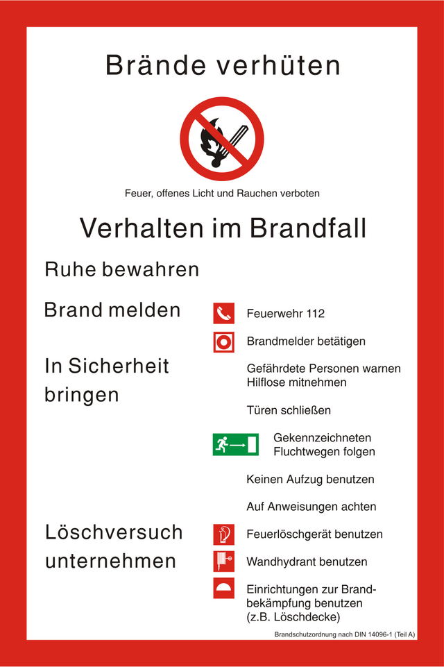 Brandschutzordnung (Teil A)