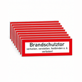 Brandschutzschild als Text Brandschutztor verkeilen, verstellen, festbinden o.ä.verboten! – Mehrfachpack