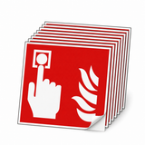 Brandschutzschild Brandmelder – ISO 7010 – Selbstklebende Folie (Set)