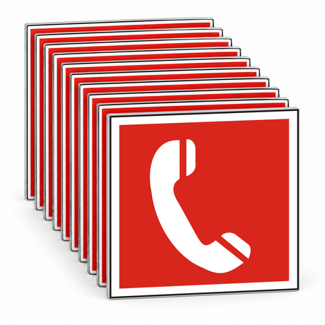 Brandschutzschild Brandmeldetelefon – Mehrfachpack