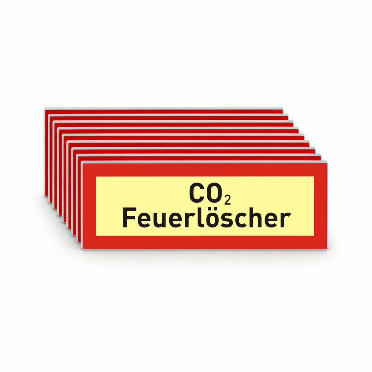Brandschutzschild "CO 2 – Feuerlöscher" – Mehrfachpack