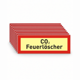 Brandschutzschild "CO 2 – Feuerlöscher" – Mehrfachpack