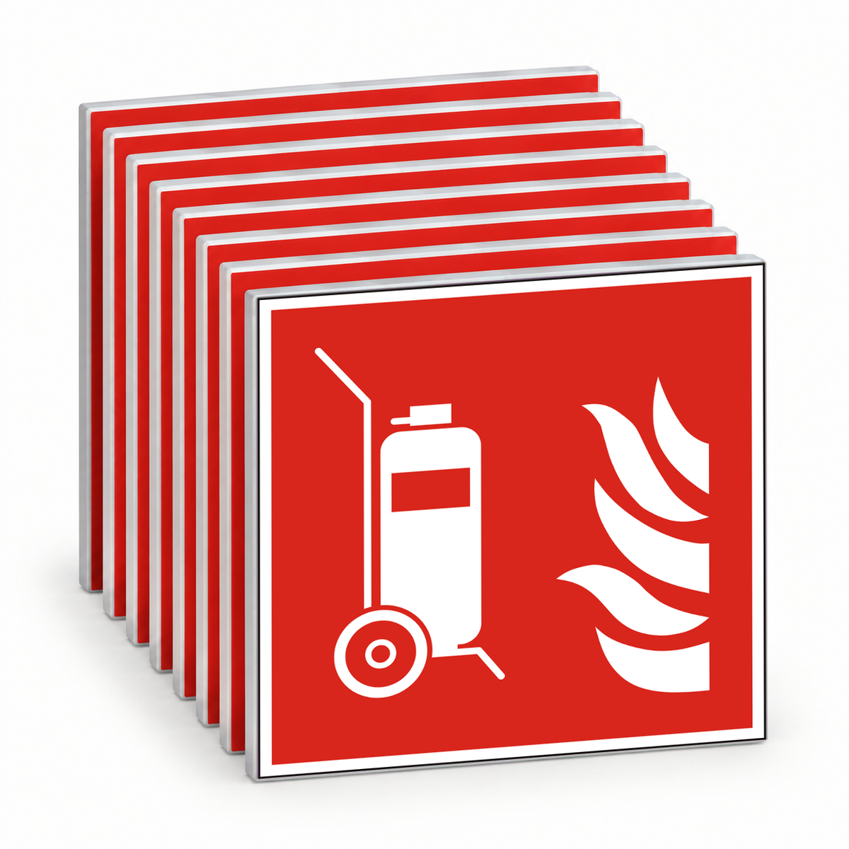 Brandschutzschild Fahrbarer Feuerlöscher – Mehrfachpack