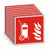 Brandschutzschild Fahrbarer Feuerlöscher – Mehrfachpack
