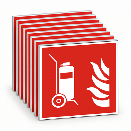 Brandschutzschild Fahrbarer Feuerlöscher – Mehrfachpack