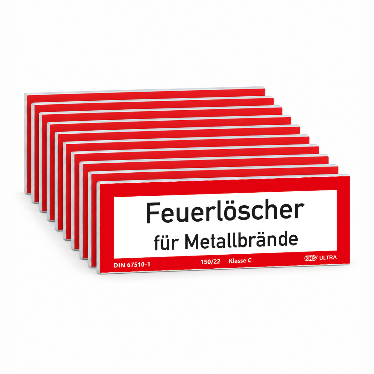 Brandschutzschild "Feuerlöscher für Metallbrände" – Mehrfachpack