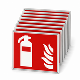 Brandschutzschild Feuerlöscher – Aluminium Ultra (Set)