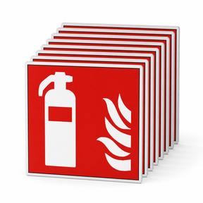 Brandschutzschild Feuerlöscher – Aluminium (Set)