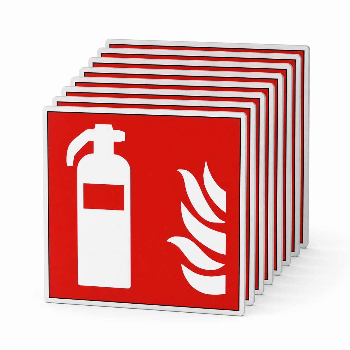 Brandschutzschild Feuerlöscher – ISO 7010 – Aluminium – Mehrfachpack
