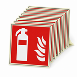 Brandschutzschild Feuerlöscher – Flex. Kunststoff langnachleuchtend selbstklebend Ultra (Set)