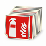 Brandschutzschild Feuerlöscher – Flex. Kunststoff langnachleuchtend selbstklebend (Set)