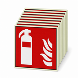 Brandschutzschild Feuerlöscher – Kunststoff langnachleuchtend Ultra (Set)