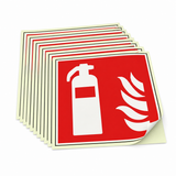 Brandschutzschild Feuerlöscher – Selbstklebender Kunststoff langnachleuchtend Ultra (Set)