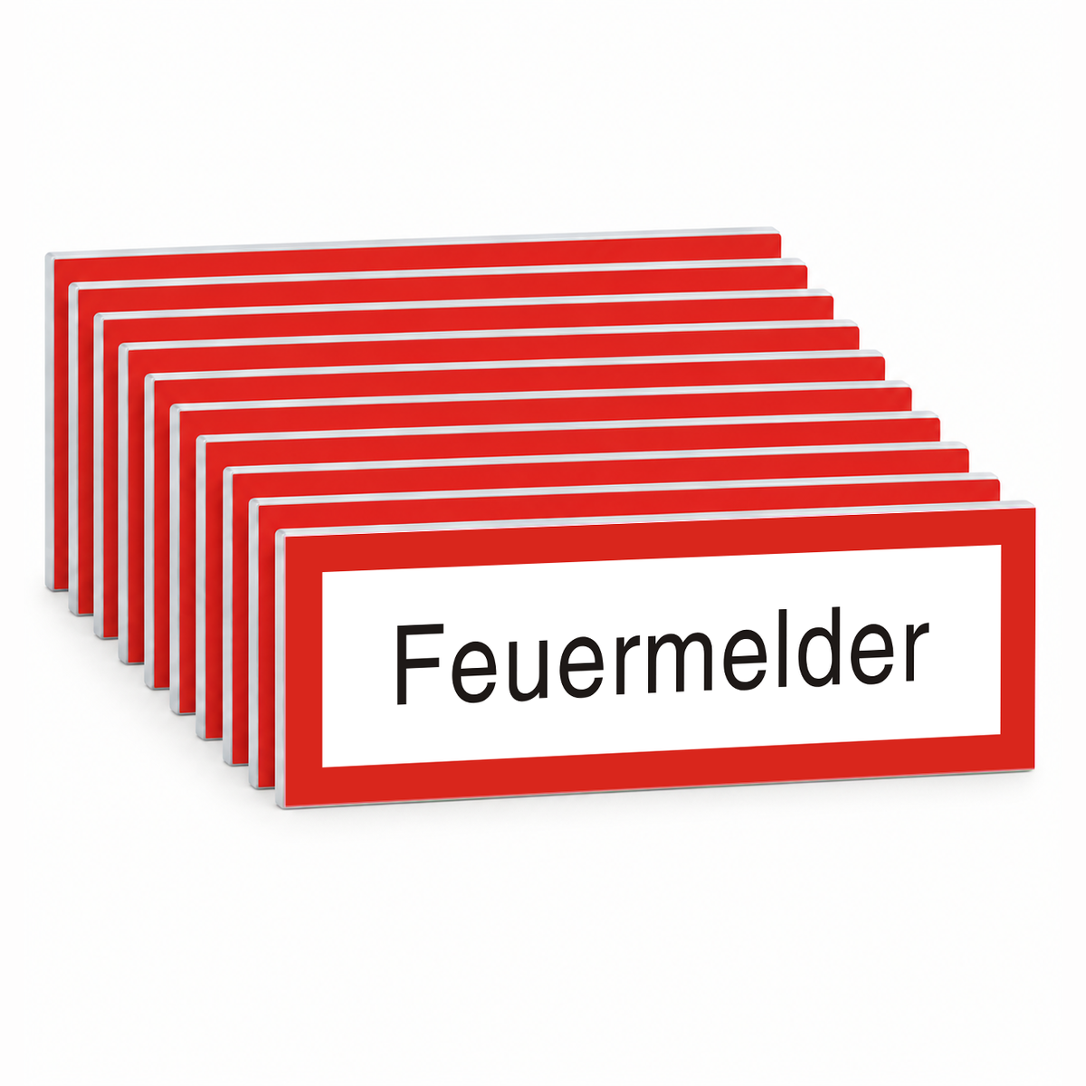 Brandschutzschild "Feuermelder" – Mehrfachpack