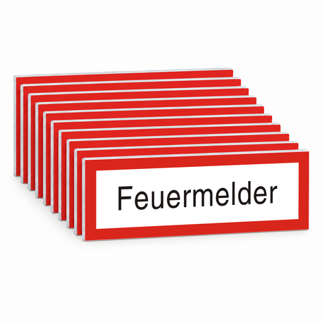 Brandschutzschild "Feuermelder" – Mehrfachpack