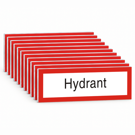 Brandschutzschild "Hydrant" – Mehrfachpack