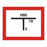 Brandschutzschild Hydrantenkennzeichnung,