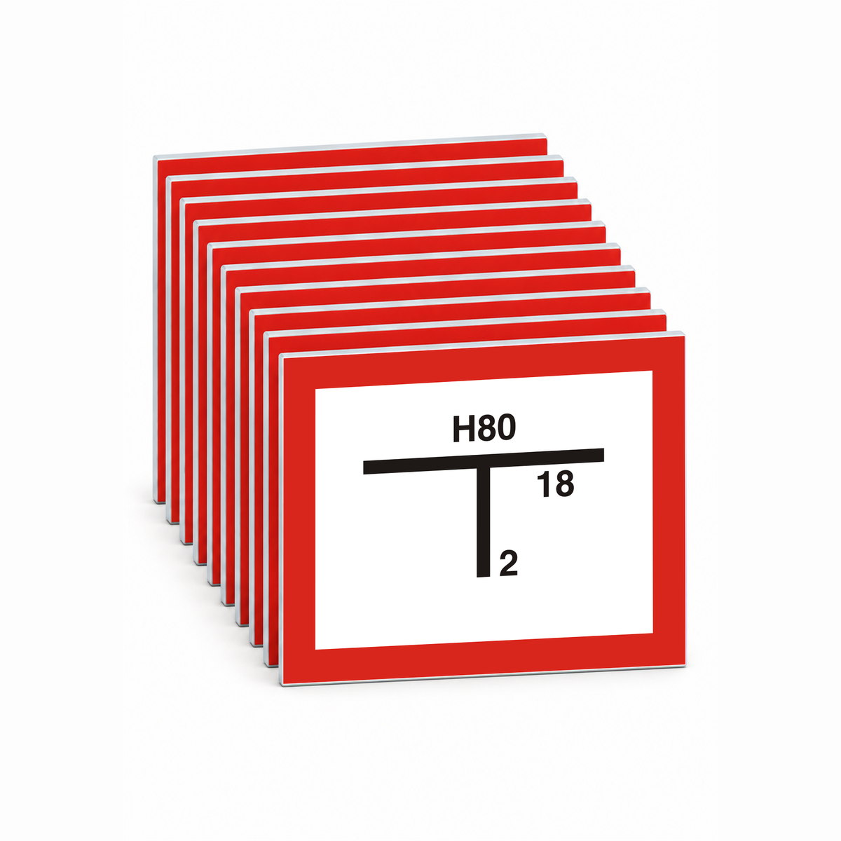Brandschutzschild Hydrantenkennzeichnung, – Mehrfachpack