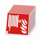 Brandschutzschild Löschschlauch – ISO 7010 – Selbstklebende Folie (Set)