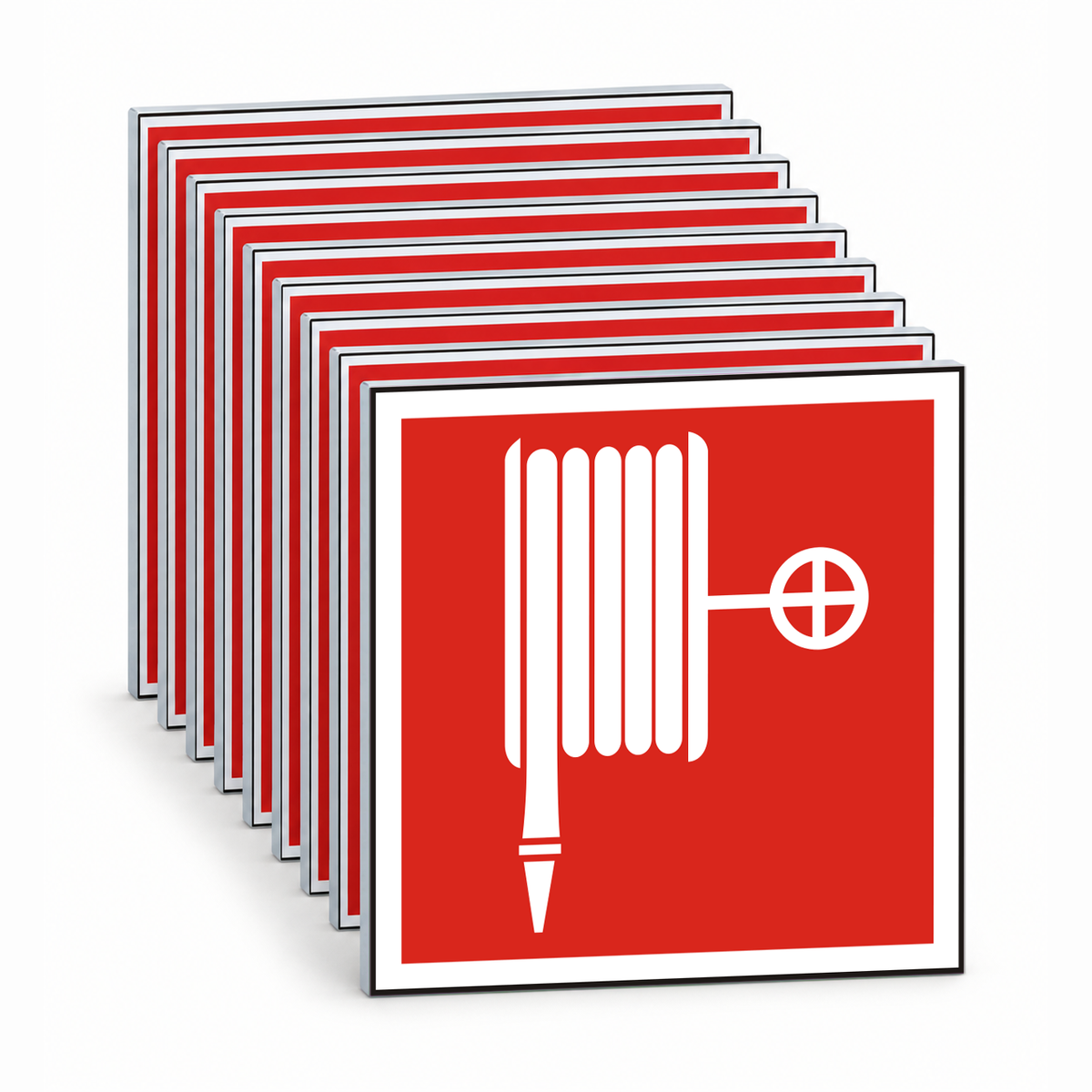 Brandschutzschild Löschschlauch – Mehrfachpack