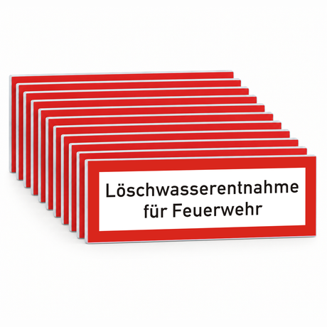 Brandschutzschild Löschwasserentnahme für Feuerwehr – Mehrfachpack