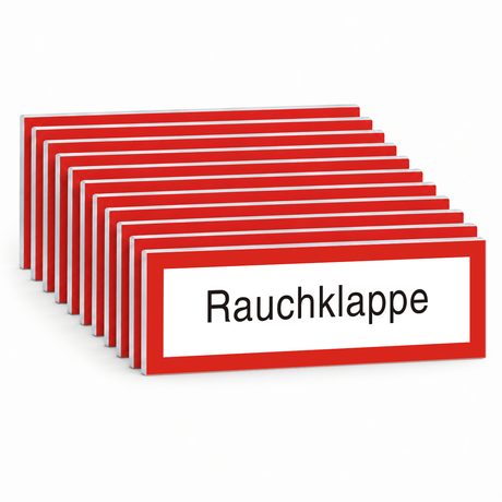 Brandschutzschild "Rauchklappe" – Mehrfachpack