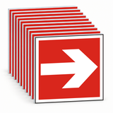 Brandschutzschild Richtungsangabe links/rechts – Mehrfachpack
