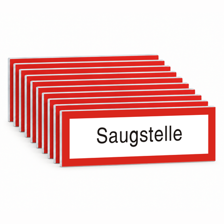 Brandschutzschild "Saugstelle" – Mehrfachpack