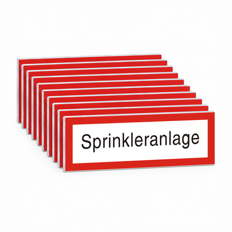 Brandschutzschild "Sprinkleranlage" – Mehrfachpack